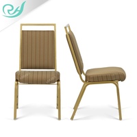 Chaises de banquet de style chinois en fer/alliage d'aluminium avec sièges rembourrés pour hôtels et mariages en plein air – Vente directe fabricant