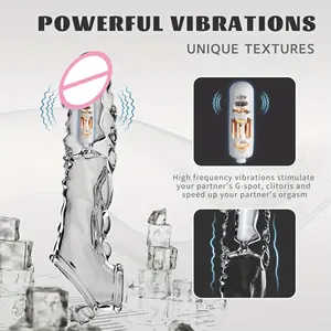 Neu: Kristallspitzen-Penis-Sleeve mit Vibration – Verlängernd und Verdickend für Männer - Product Image 3