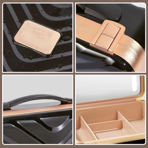 Estuche de Maquillaje de Viaje, Aluminio Abierto, Espejo Ligero, Portátil, Organizador de Maquillaje, Resistente al Agua, Gran Capacidad <span class=keywords><strong>para</strong></span> Chicas y Mujeres - Product Image 6