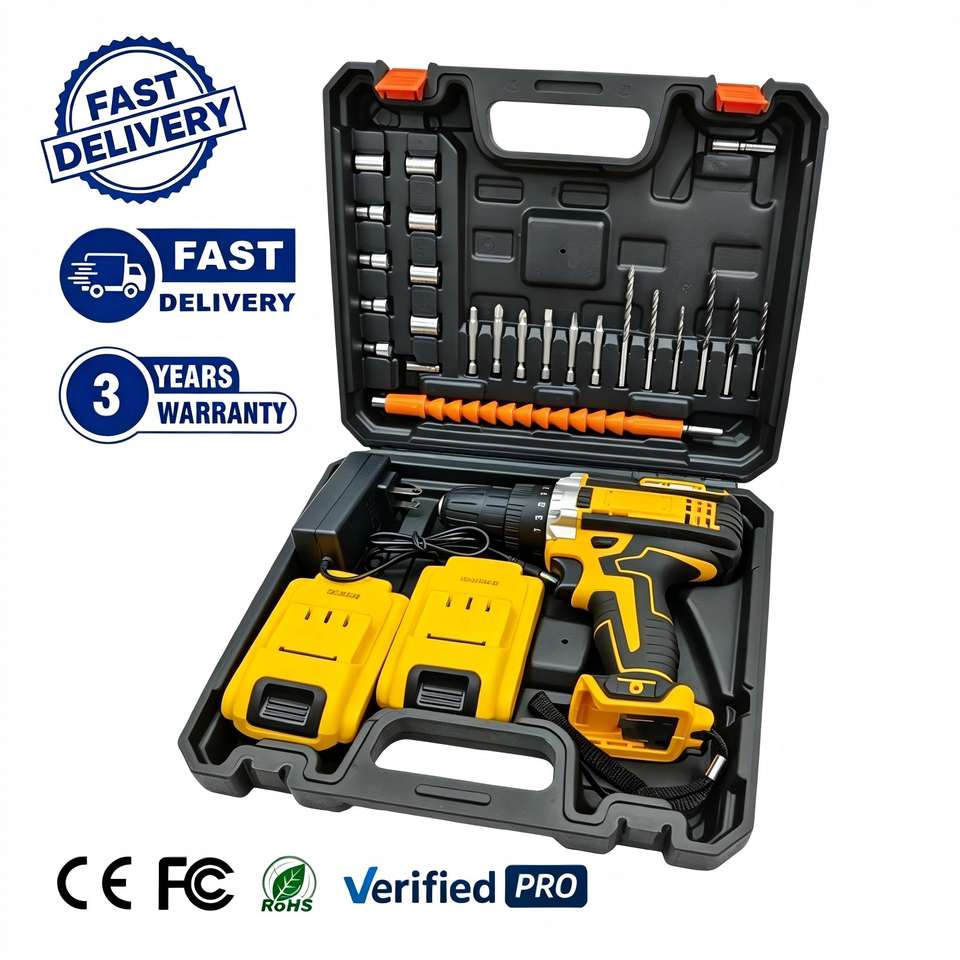 Máy khoan động lực điện 3IN1 25+3 Model chuyên nghiệp, hai tốc độ, mô-men xoắn điều chỉnh, cầm tay không dây, dùng cho gỗ 21V