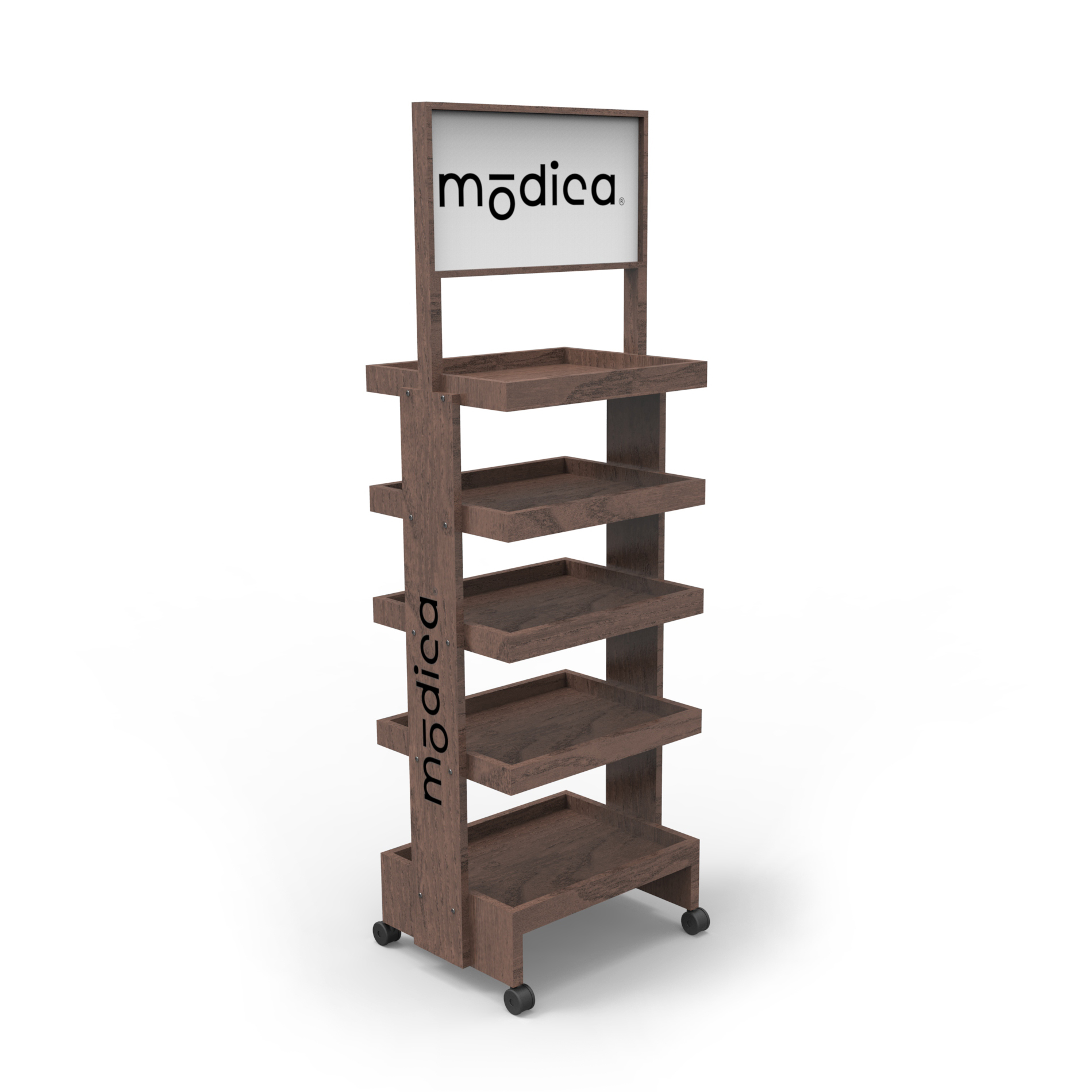 Store Specific Cocktail Display Holder Can Be Customized and Replaced with logo Size Wooden Layered — view 2