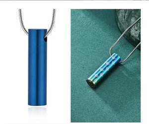 Pingente de aço inoxidável com urna para animais de estimação, pingente comemorativo com estampa de pata de cachorro, caixa de cinzas com personalidade, colar com pingente - Product Image 6