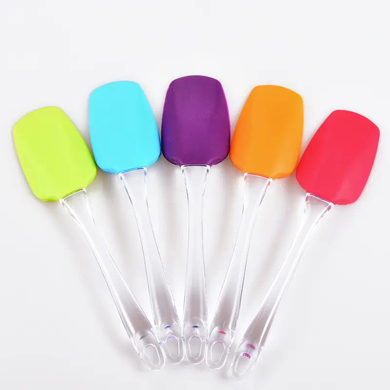 YONGLI Transparent Clear Handle Silicone kitchen Spatula Beauty Spatula Silicone Spatula For Kitchen