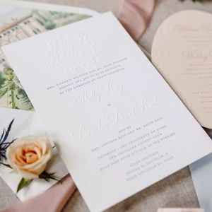 Cartes d'invitation personnalisées Papier d'art de haute qualité Embossage en relief 3D pour mariages de luxe Galas et événements haut de gamme - Product Image 2