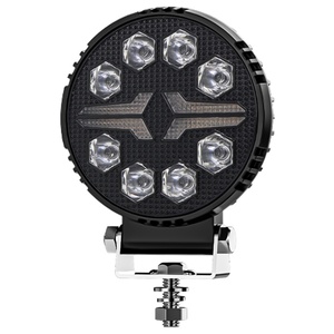 ไฟสปอร์ตไลท์ทรงกลม DXZ 2024 รุ่นใหม่ ขนาด 4 นิ้ว LED 4x4 8LED สีขาว+เหลืองอำพัน พร้อมไฟ DRL สำหรับรถบรรทุก ไฟทำงานแบบ LED ฝาครอบสีดำ ไฟหน้าทรงสี่เหลี่ยมแบบ LED - Product Image 3