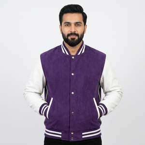 Custom <b>white</b> sleeves and blue Varsity <b>Jackets</b> Waterproof Satin <b>Men's</b> Varsity <b>Jackets</b> 2026 Satin CollegeBaseballjacket for <b>men</b> - Product Image 1