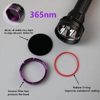 Linterna UV Portátil de Alta Potencia de 30W, 395nm/365nm, Linterna UV de Aluminio para Detectar Manchas de Mascotas, Escorpiones, Minerales y Dinero