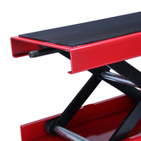 Vente directe usine – Cric ciseaux en acier pour moto, 1100 lb (0,5 tonne), plateforme large
