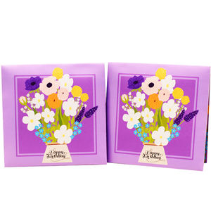 Carte de vœux 3D artisanale 'Joyeux Anniversaire' avec carte sonore et lumière LED intégrées, effet pop-up féerique - Product Image 2