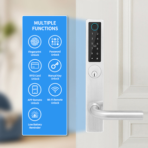 OYO 美国 ANSI 指纹锁 防水 IP65 户外 TTlock Tuya 智能生物识别门锁 适用于钢门 带存储卡 - Product Image 3