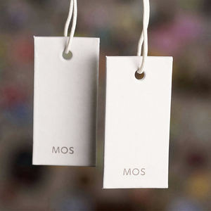 MOS Non-Woven Rectangle Flag Labels Laser Cut Digital Printing Garment Tags Eco-Friendly Straight Cut - Product Image 5