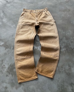 Custom Factory Distress Wash Cotton Twill Canvas Denim Carpenter <strong>Jeans</strong> Tactical Straight Double Knee Carpenter <strong>Work</strong> Pants - Product Image 1