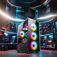 Factory Direct MicroATX Vertical PC Box Office Box Cabinet ATX Casing CPU Case with Acrylic and Aluminum Alloy Material
