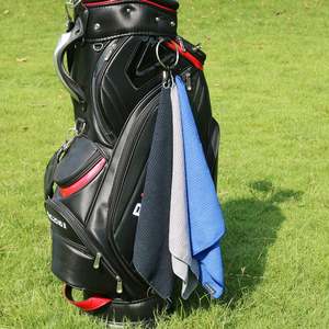 Serviette de golf en microfibre <span class=keywords><strong>avec</strong></span> mousqueton, motif gaufré, serviette de nettoyage pour le golf <span class=keywords><strong>avec</strong></span> fermeture auto-agrippante - Product Image 6