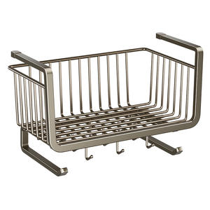 Étagère de rangement de cuisine Blue Vine, panier suspendu rectangulaire mural, sans perçage, multi-usages, portable, sans installation - Product Image 4