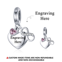 Pendentif cœur en argent sterling 925, gravure personnalisée, collier avec nom personnalisé, plaqué platine, bijoux cadeau, fabrication OEM