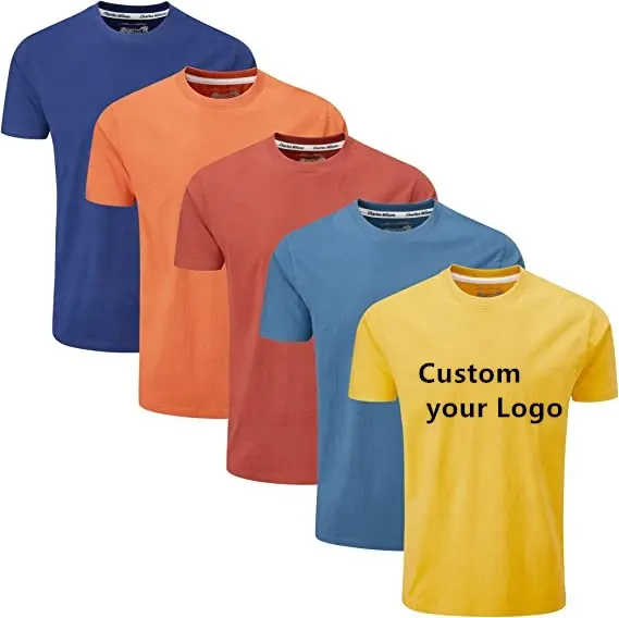 T-Shirts pour hommes, 230 grammes, 100% coton, personnalisé, blanc, uni, grande taille, bon marché, chine