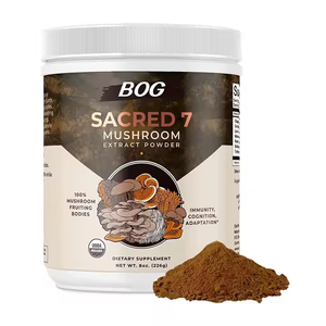 OEM/ODM Organic Sacred 7 Mushroom Extract <b>Powder</b> with Chaga, Cordyceps, Lion's Mane for Immunity, Cognition & Stress Support - Product Image 1