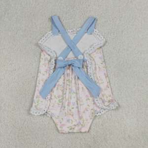 Ropa de Bebé Niña con Estampado Floral de RTS Boutique, Mono de Burbujas para Bebés, Venta al por Mayor, 95% Algodón, 5% Elastano - Product Image 2