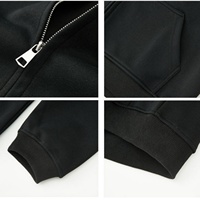 Sweat à capuche zippé surdimensionné personnalisé, 600 g/m², 100 % coton, double fermeture éclair, style streetwear minimaliste, coupe ample pour homme