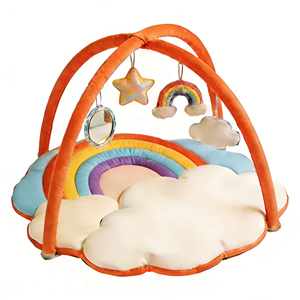 Alfombra de Juego para Bebés Verde con 6 Juguetes Desmontables, Fácil de Instalar, Alfombra de Actividades para Bebés, Regalo Ideal, Hecha de Poliéster - Product Image 2