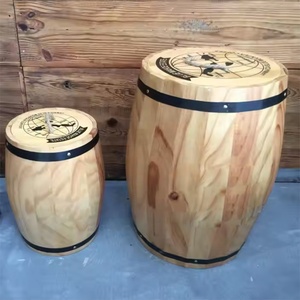 Bolígrafo de escritorio de madera pulida personalizado, maceta rústica de flores, contenedor, soporte para brochas de maquillaje, barril de madera, contenedor de granos de café - Product Image 3