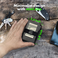 Portefeuille automatique minimaliste en aluminium pour homme, best-seller, fermeture éclair, porte-cartes de crédit pour poche avant, 0,3 mm