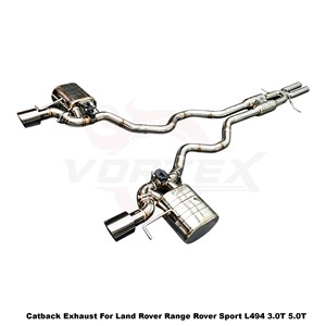 ระบบท่อไอเสียแบบ Catback พร้อมวาล์ว Vortex SS304 ขัดเงาแบบ Mirror สำหรับรถยนต์ Land Rover Range Rover Sport L494 3.0T 5.0T ปี 2014-2022 ติดตั้งได้โดยตรง - Product Image 2