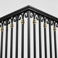 Balustrades modernes en acier galvanisé thermolaqué résistant à la rouille et à l'eau pour la protection de la vie privée, pour balcons et escaliers, idéales pour les zones de jardin et de piscine