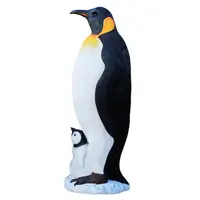 Patung Hewan Ukiran Baru, Patung Pinguin Resin Serat Kaca Realistis Ukuran Hidup