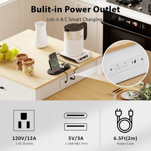 <span class=keywords><strong>Mesa</strong></span> de Comedor Extensible <span class=keywords><strong>para</strong></span> <span class=keywords><strong>Isla</strong></span> de <span class=keywords><strong>Cocina</strong></span> de 82 Pulgadas, con Capacidad <span class=keywords><strong>para</strong></span> 4-6 Personas, de Piedra Sinterizada Sintética, Bambú Ecológico, Diseño Moderno, Doble Tamaño, <span class=keywords><strong>para</strong></span> Hotel - Product Image 6