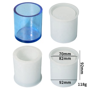 Moules en résine en gros, moule pour bouteille de rangement, moule en silicone fait à la main pour la fabrication de porte-stylos, de vases à fleurs, de contenants de rangement - Product Image 2