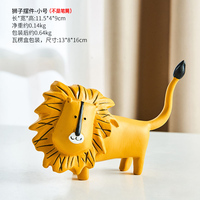 Vente flash : porte-stylos en résine en forme de lion, trois tailles, boîte de rangement pour animaux de dessin animé abstraits mignons pour accessoires de bureau