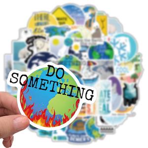 Étiquette Graffiti <span class=keywords><strong>de</strong></span> protection <span class=keywords><strong>de</strong></span> l'environnement <span class=keywords><strong>de</strong></span> <span class=keywords><strong>la</strong></span> <span class=keywords><strong>terre</strong></span> contre <span class=keywords><strong>le</strong></span> <span class=keywords><strong>climat</strong></span>, étiquette d'étudiant fille, papier pour carnet <span class=keywords><strong>de</strong></span> notes, Diy bricolage, autocollants cadeaux, 50 pièces - Product Image 3