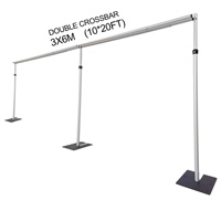 Support de toile de fond en aluminium amovible pour mur de fleurs de mariage, cadre de fond pour rideau, extension de fleurs artificielles, structure tubulaire pour drapage