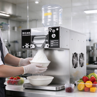 Machine à glace pilée commerciale en acier inoxydable 750W, machine à neige glacée en flocons, capacité 120-150kg/24h pour les boutiques de desserts
