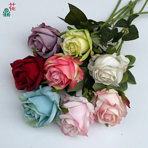 ดอกกุหลาบประดิษฐ์จากผ้าไหม ทำด้วยมือ สไตล์ธรรมชาติ ตกแต่งบ้าน - Product Image 1