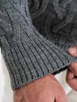 Pull col roulé en maille torsadée pour homme, jacquard texturé ondulé, manches longues, décontracté, automne-hiver, anti-plis, chaud