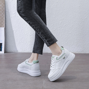 Nuevos Mocasines de Mujer de Cuero Sintético PU Blancos con Plataforma Plana para Verano, Zapatos de Plataforma con Alzas Internas para Primavera y Otoño, Estilo Joker - Product Image 5
