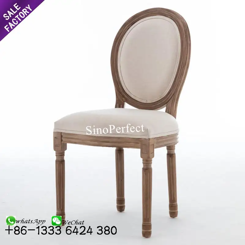 Cost-Effective Oval Back Solid Wooden Event Banquet Wedding Party Furniture Carved Louis Iv V Classic Chairs