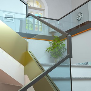 Profilé de balustrade réglable en alliage d'aluminium pour main courante d'escalier avec fente pour <span class=keywords><strong>carte</strong></span> et garde-corps en verre - Product Image 3