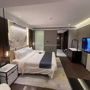 Budget-friendly 3 Star Hotel Bedroom <b>Set</b> Complete Twin King Wood Bed Frame With Headboard Nightstands Desk Wardrobe & <b>Side</b> <b>Table</b> - Product Image 5