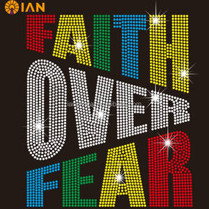 <span class=keywords><strong>I</strong></span> <span class=keywords><strong>Am</strong></span> Blessed Custom Religious Bling Rhinestone Transfer Iron on Crystal Motif Hot Fix - Product Image 5