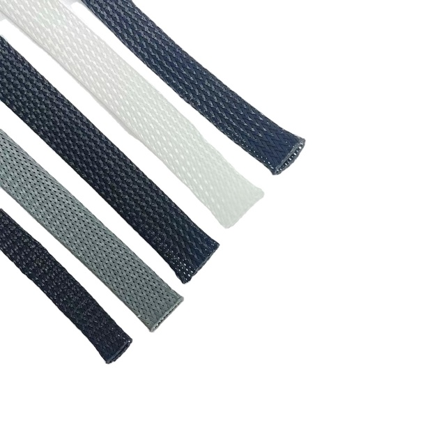 DIY PVC 2mm -30mm Flat Size Braided Cable Sleeve Braided Sleeving Tube