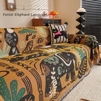 Housse de canapé chinoise traditionnelle style vintage 2025, nouvelle pièce unique, motif éléphant, tissu Spandex respirant, luxe léger