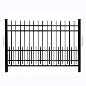 Dekoratif çinko çelik bahçe çit paneli kapısı ev güvenlik uygulaması için su geçirmez açık Metal demir tüp