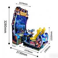 Simulateur d'arcade de tir interactif Dragon Knight 2P avec mouvements et sons