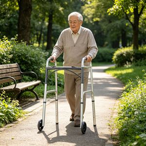 Foxconn <b>Walker</b> <b>Rollator</b> Aluminum Alloy 5 Inch Wheels 130kg Load Capacity For Elderly Mobility Aid - Product Image 1