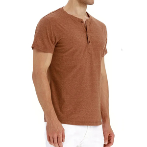 T-shirt d'été coupe ajustée pour hommes avec logo personnalisé T-shirt européen et américain à manches courtes en polyester/coton en gros - Product Image 6