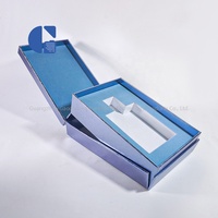 Boîte cadeau pour flacon de parfum avec logo personnalisé, en carton rigide pliable, avec doublure en éponge, emballage cosmétique de luxe en papier rigide
